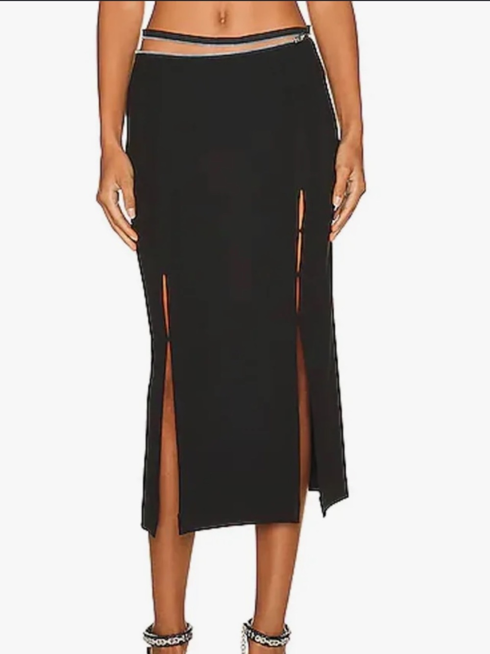 Helmut Lang NWT Midi Skirt waist zipper SMALL